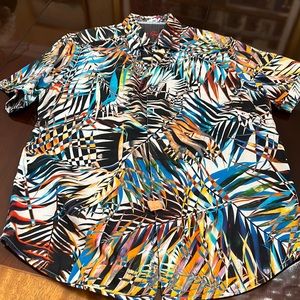 Robert Graham men’s shirt sleeve button up. Jungle print size large